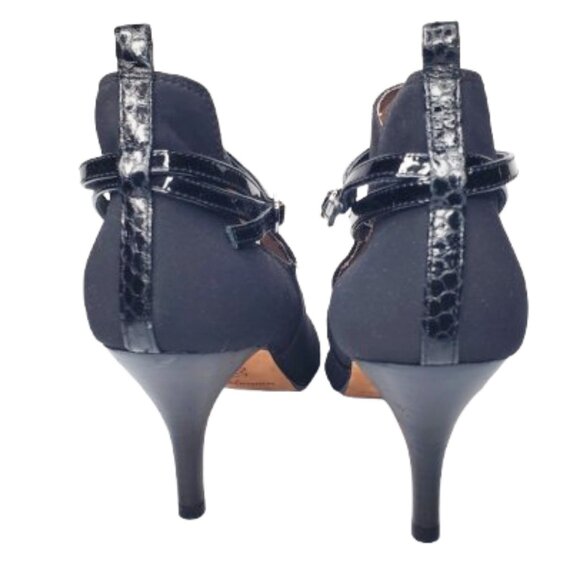 Donald J. Pliner Tali2 Women's Pointed Toe Black Crepe Booties Pumps.* New *9.5N - Picture 3 of 7